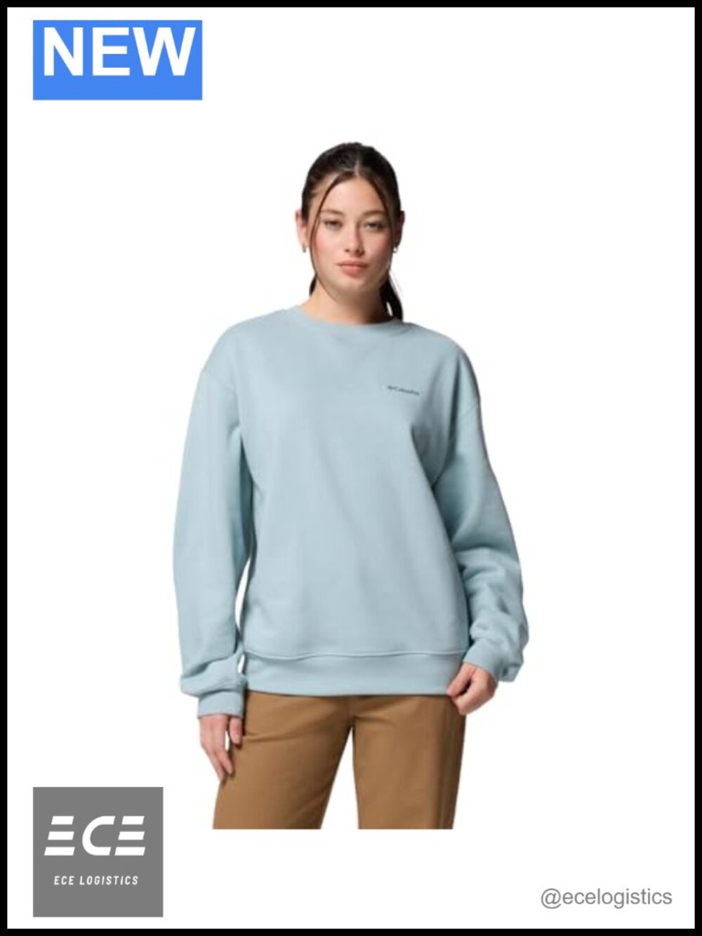 Columbia Crewneck Sweatshirt Relaxed Fit Cotton Blend Pullover